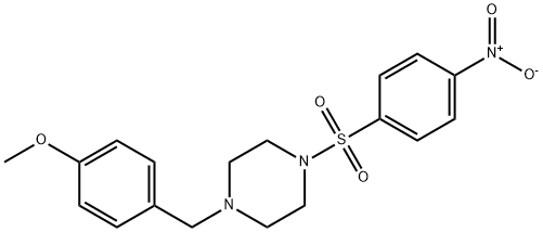 1-(4-methoxybenzyl)-4-[(4-nitrophenyl)sulfonyl]piperazine Struktur