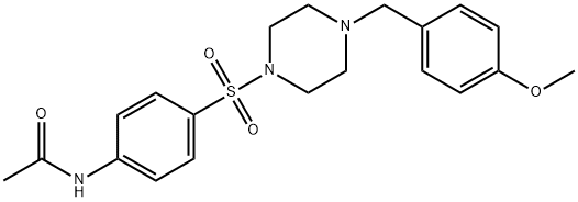 N-(4-{[4-(4-methoxybenzyl)piperazin-1-yl]sulfonyl}phenyl)acetamide Struktur