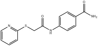 4-{[(pyridin-2-ylsulfanyl)acetyl]amino}benzamide Struktur