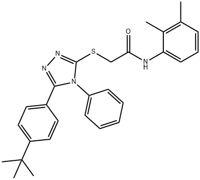 2-{[5-(4-tert-butylphenyl)-4-phenyl-4H-1,2,4-triazol-3-yl]sulfanyl}-N-(2,3-dimethylphenyl)acetamide Struktur