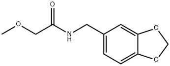 N-(1,3-benzodioxol-5-ylmethyl)-2-methoxyacetamide Struktur