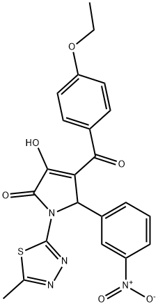 4-(4-ethoxybenzoyl)-3-hydroxy-1-(5-methyl-1,3,4-thiadiazol-2-yl)-5-(3-nitrophenyl)-1H-pyrrol-2(5H)-one Struktur