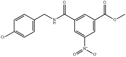 methyl 3-((4-chlorobenzyl)carbamoyl)-5-nitrobenzoate Struktur