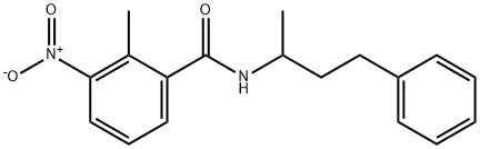 2-methyl-3-nitro-N-(4-phenylbutan-2-yl)benzamide Struktur