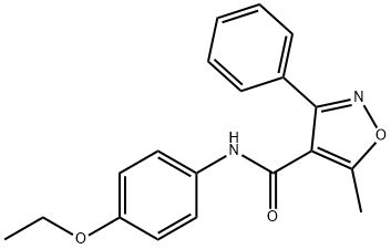 N-(4-ethoxyphenyl)-5-methyl-3-phenyl-1,2-oxazole-4-carboxamide Struktur