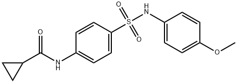 N-(4-{[(4-methoxyphenyl)amino]sulfonyl}phenyl)cyclopropanecarboxamide Struktur