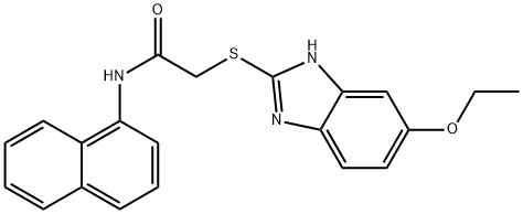 2-[(5-ethoxy-1H-benzimidazol-2-yl)sulfanyl]-N-(naphthalen-1-yl)acetamide Struktur