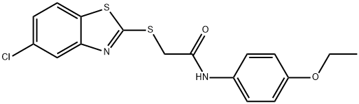 2-[(5-chloro-1,3-benzothiazol-2-yl)sulfanyl]-N-(4-ethoxyphenyl)acetamide Struktur