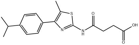 4-((4-(4-isopropylphenyl)-5-methylthiazol-2-yl)amino)-4-oxobutanoic acid Struktur