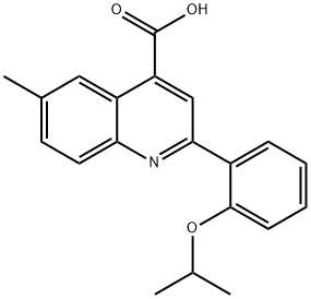 2-(2-isopropoxyphenyl)-6-methylquinoline-4-carboxylic acid Struktur