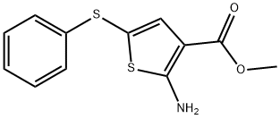 methyl 2-amino-5-(phenylthio)thiophene-3-carboxylate Struktur