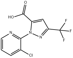 1-(3-chloropyridin-2-yl)-3-(trifluoromethyl)-1H-pyrazole-5-carboxylic acid Struktur