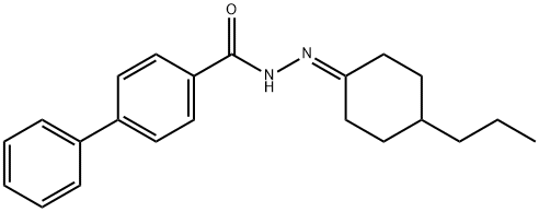 N'-(4-propylcyclohexylidene)-[1,1'-biphenyl]-4-carbohydrazide Struktur