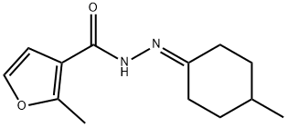 2-methyl-N'-(4-methylcyclohexylidene)furan-3-carbohydrazide Struktur