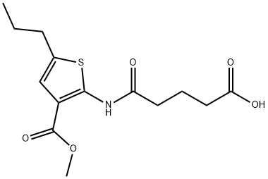 5-((3-(methoxycarbonyl)-5-propylthiophen-2-yl)amino)-5-oxopentanoic acid Struktur