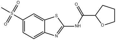 N-[6-(methylsulfonyl)-1,3-benzothiazol-2-yl]tetrahydrofuran-2-carboxamide Struktur