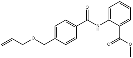 methyl 2-(4-((allyloxy)methyl)benzamido)benzoate Struktur