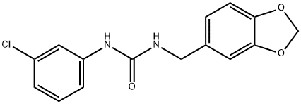 1-(1,3-benzodioxol-5-ylmethyl)-3-(3-chlorophenyl)urea Struktur