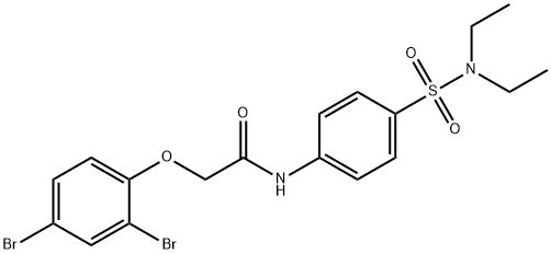 2-(2,4-dibromophenoxy)-N-[4-(diethylsulfamoyl)phenyl]acetamide Struktur