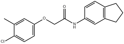 2-(4-chloro-3-methylphenoxy)-N-(2,3-dihydro-1H-inden-5-yl)acetamide Struktur