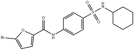 5-bromo-N-[4-(cyclohexylsulfamoyl)phenyl]furan-2-carboxamide Struktur