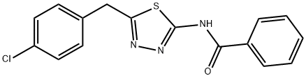 N-[5-(4-chlorobenzyl)-1,3,4-thiadiazol-2-yl]benzamide Struktur