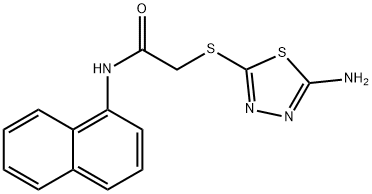 2-[(5-amino-1,3,4-thiadiazol-2-yl)sulfanyl]-N-(naphthalen-1-yl)acetamide Struktur