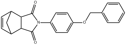 2-[4-(benzyloxy)phenyl]-3a,4,7,7a-tetrahydro-1H-4,7-methanoisoindole-1,3(2H)-dione Struktur