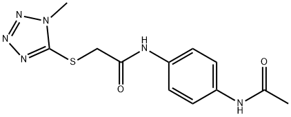 N-[4-(acetylamino)phenyl]-2-[(1-methyl-1H-tetrazol-5-yl)sulfanyl]acetamide Struktur