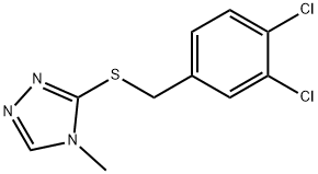 3-[(3,4-dichlorobenzyl)sulfanyl]-4-methyl-4H-1,2,4-triazole Struktur