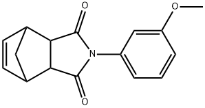 2-(3-methoxyphenyl)-3a,4,7,7a-tetrahydro-1H-4,7-methanoisoindole-1,3(2H)-dione Struktur