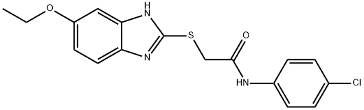 N-(4-chlorophenyl)-2-[(5-ethoxy-1H-benzimidazol-2-yl)sulfanyl]acetamide Struktur