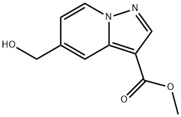 methyl 5-(hydroxymethyl)pyrazolo[1,5-a]pyridine-3-carboxylate Struktur