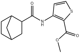 methyl 3-(bicyclo[2.2.1]heptane-2-carboxamido)thiophene-2-carboxylate Struktur