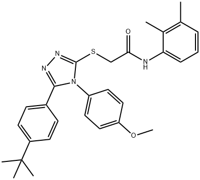 2-{[5-(4-tert-butylphenyl)-4-(4-methoxyphenyl)-4H-1,2,4-triazol-3-yl]sulfanyl}-N-(2,3-dimethylphenyl)acetamide Struktur