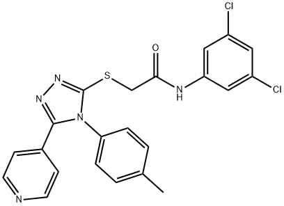 N-(3,5-dichlorophenyl)-2-{[4-(4-methylphenyl)-5-(pyridin-4-yl)-4H-1,2,4-triazol-3-yl]sulfanyl}acetamide Struktur