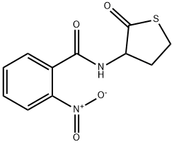 2-nitro-N-(2-oxotetrahydrothiophen-3-yl)benzamide Struktur