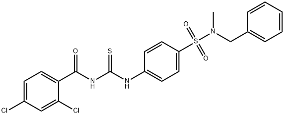 N-{[(4-{[benzyl(methyl)amino]sulfonyl}phenyl)amino]carbonothioyl}-2,4-dichlorobenzamide Struktur