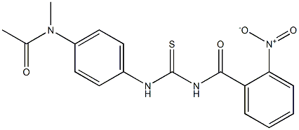 N-({4-[acetyl(methyl)amino]phenyl}carbamothioyl)-2-nitrobenzamide Struktur