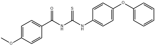 4-methoxy-N-[(4-phenoxyphenyl)carbamothioyl]benzamide Struktur