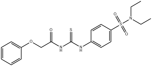 N-{[4-(diethylsulfamoyl)phenyl]carbamothioyl}-2-phenoxyacetamide Struktur