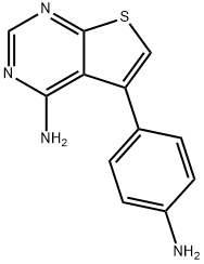 5-(4-aminophenyl)-Thieno[2,3-d]pyrimidin-4-amine Struktur