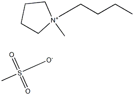 Pyrrolidinium, 1-butyl-1-methyl-, methanesulfonate
 Struktur