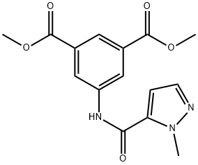 dimethyl 5-(1-methyl-1H-pyrazole-5-carboxamido)isophthalate Struktur