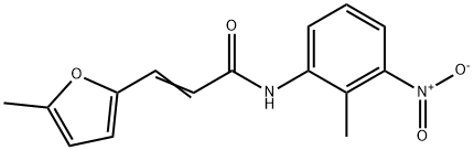 (2E)-3-(5-methylfuran-2-yl)-N-(2-methyl-3-nitrophenyl)prop-2-enamide Struktur