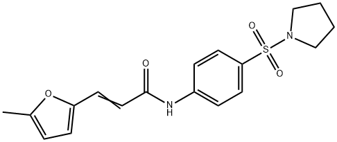 (2E)-3-(5-methylfuran-2-yl)-N-[4-(pyrrolidin-1-ylsulfonyl)phenyl]prop-2-enamide Struktur