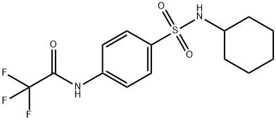 N-[4-(cyclohexylsulfamoyl)phenyl]-2,2,2-trifluoroacetamide Struktur