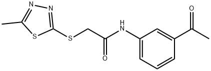 N-(3-acetylphenyl)-2-[(5-methyl-1,3,4-thiadiazol-2-yl)sulfanyl]acetamide Struktur