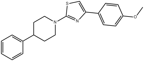 1-[4-(4-methoxyphenyl)-1,3-thiazol-2-yl]-4-phenylpiperidine Struktur