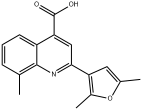 2-(2,5-dimethylfuran-3-yl)-8-methylquinoline-4-carboxylic acid Struktur
